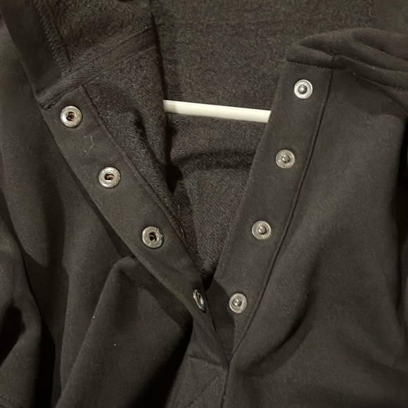 🛍️# 2456 NWOT TheMogan Oversized Pullover Fleece Hooded Sweatshirt Tunic Hoodie - Picture 11 of 14